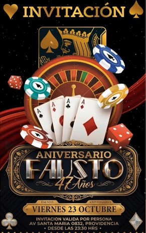 Flyer de Aniversario Fausto — 47 Años