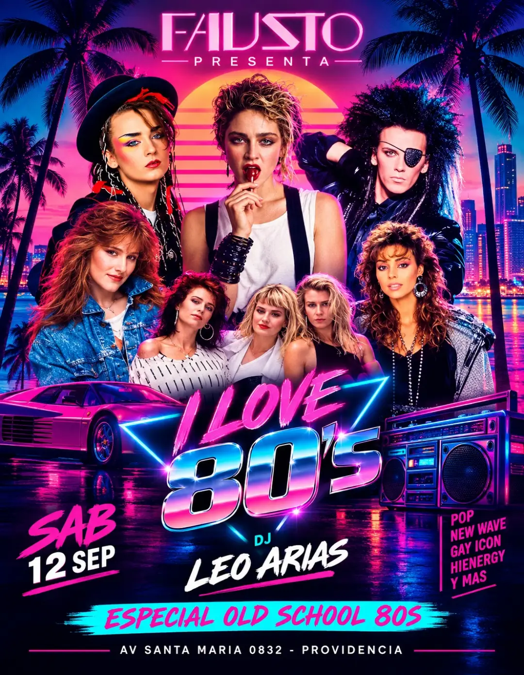 Flyer de I Love 80's