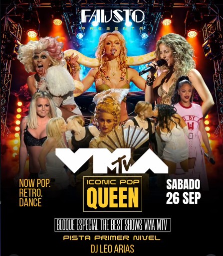 Flyer de VMA MTV — Iconic Pop Queen